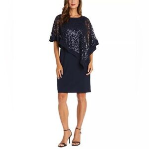 -new- R&M Richards Formal Capelet Dress